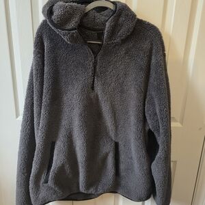 Cozy Gray Fleece Hoodie